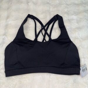lululemon athletica black strappy sports bra nwt